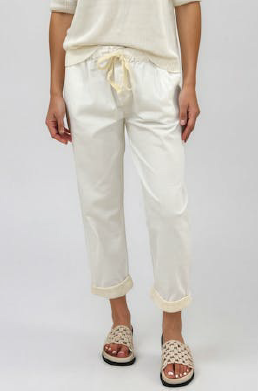 Lucia Barrel Cargo Pants - Cream