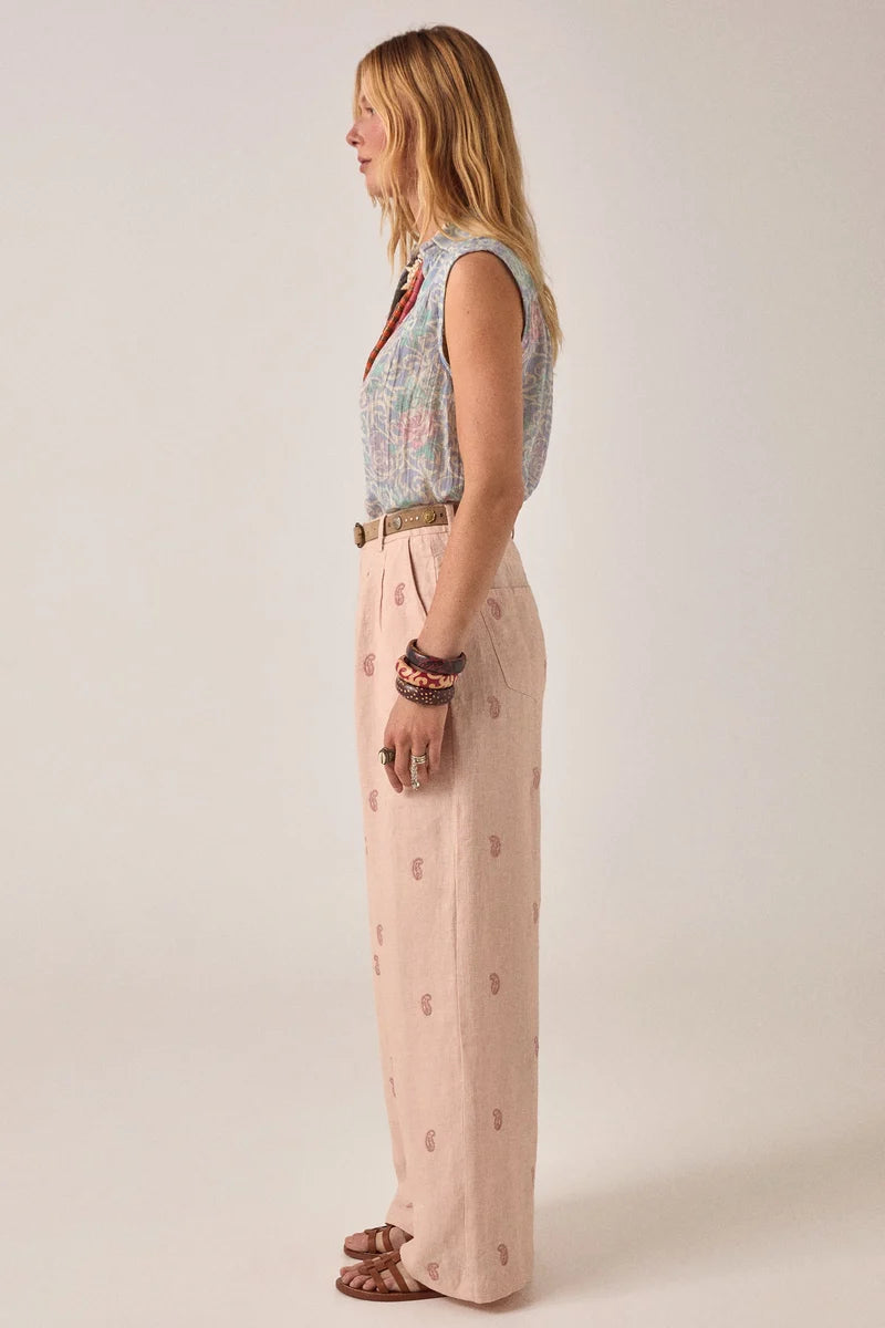 Mina Sleeveless Shirt - Cloud Garden