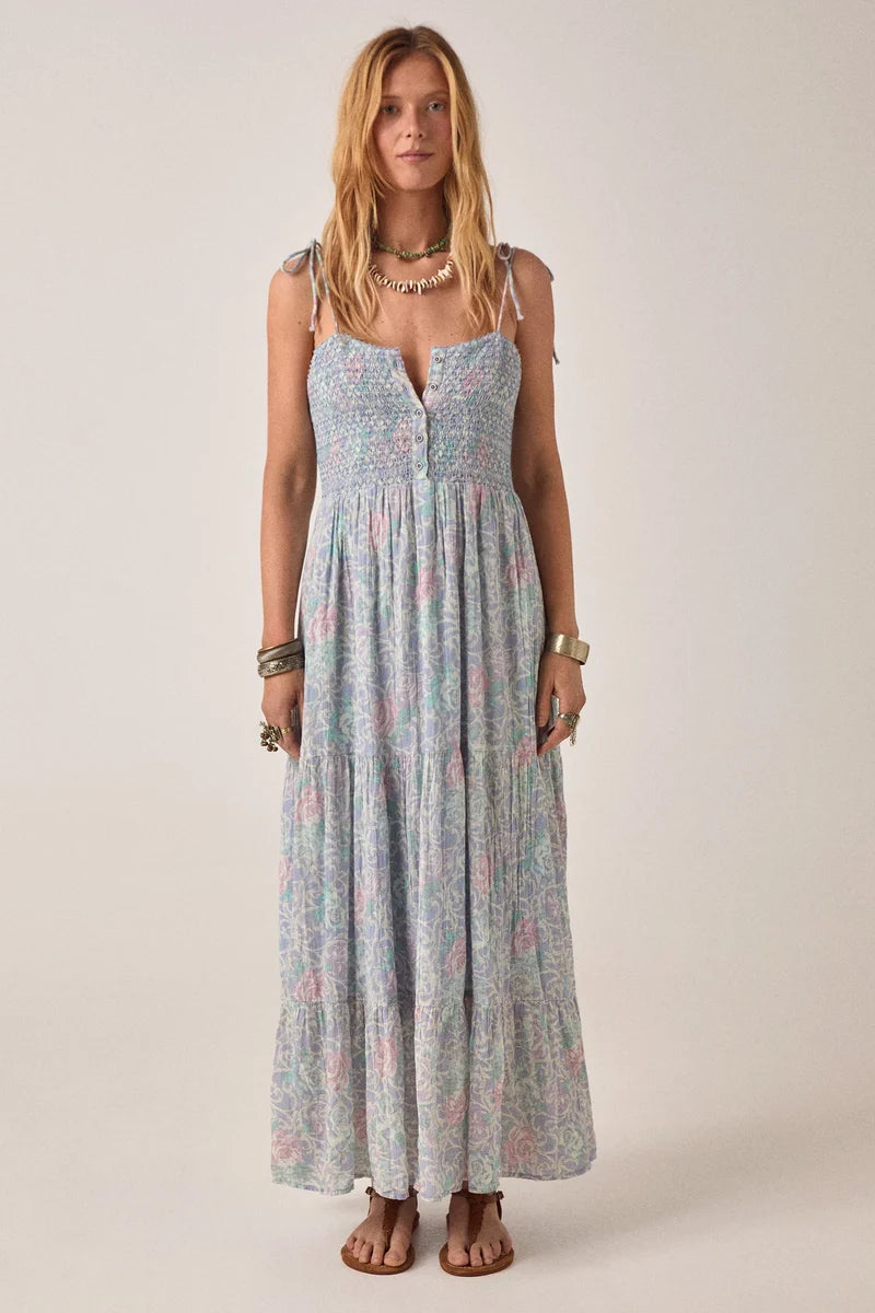 Julie Sleeveless Dress - Cloud Garden