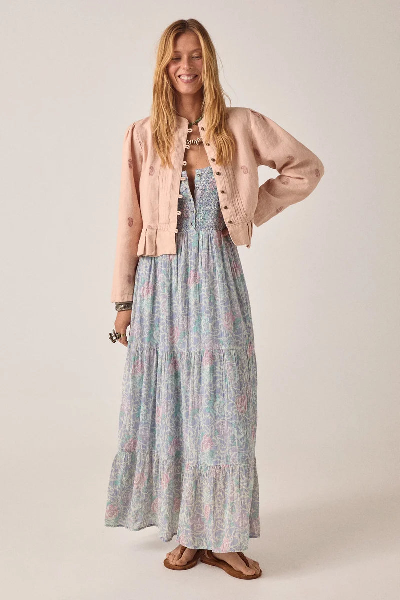 Julie Sleeveless Dress - Cloud Garden