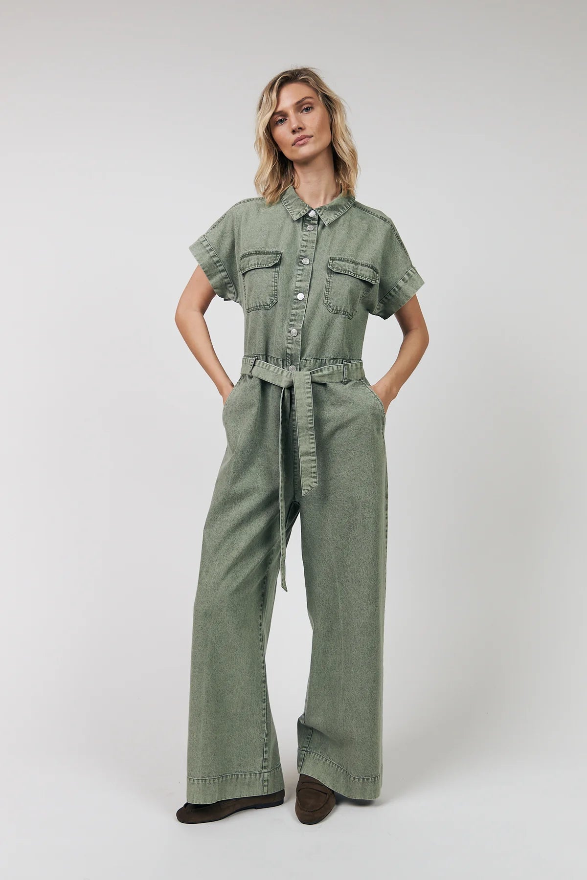 Mathilde Jumpsuit - Dusty Green
