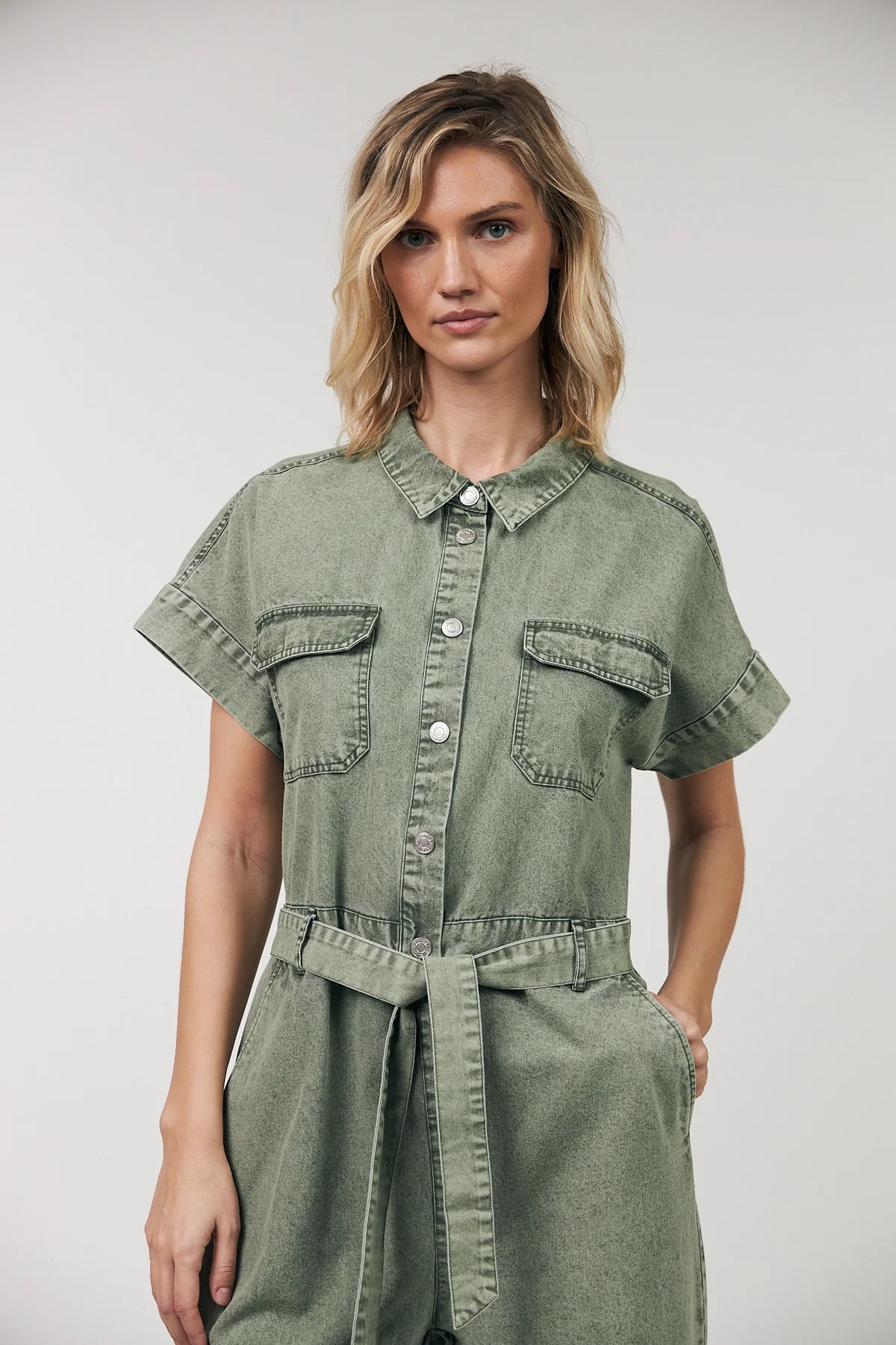 Mathilde Jumpsuit - Dusty Green