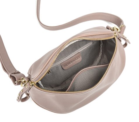 Obsessed Cross Body Bag - Toffee/Gold, Leather Strap