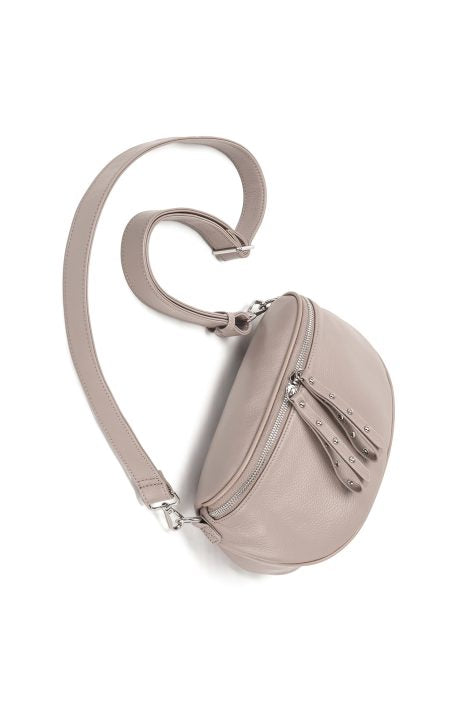 Obsessed Cross Body Bag - Toffee/Silver, Leather Strap