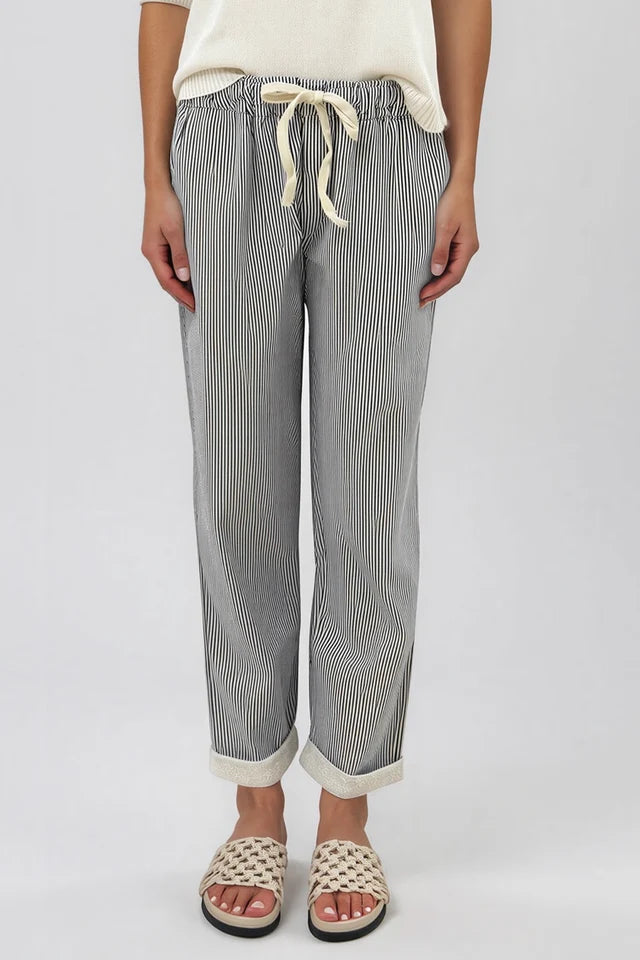 Paco Stripe Pant - Navy Stripe