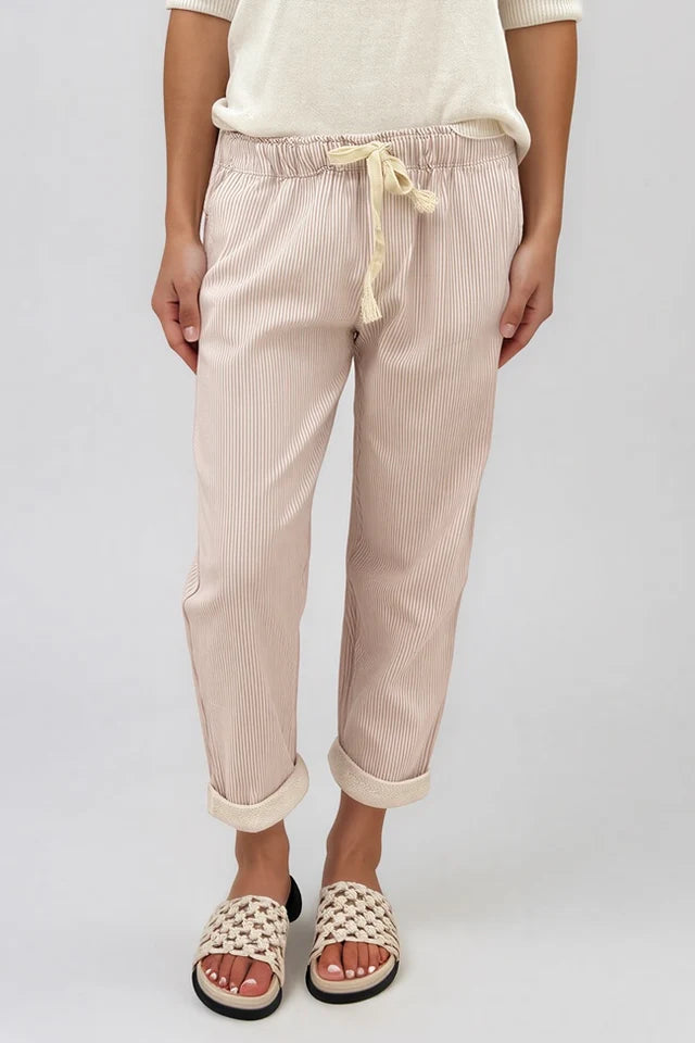 Paco Stripe Pant - Rose Stripe