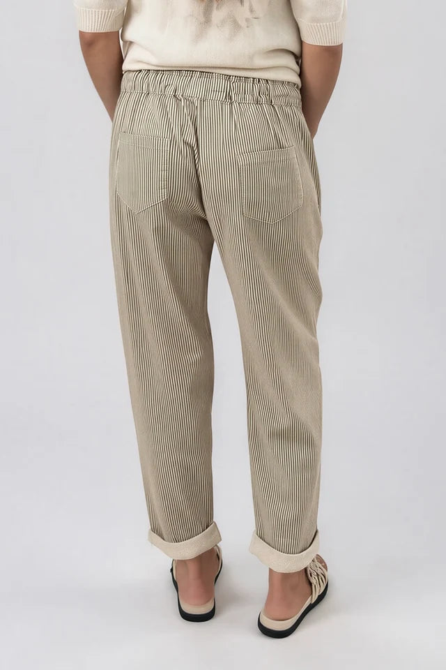 Paco Stripe Pant - Taupe Stripe
