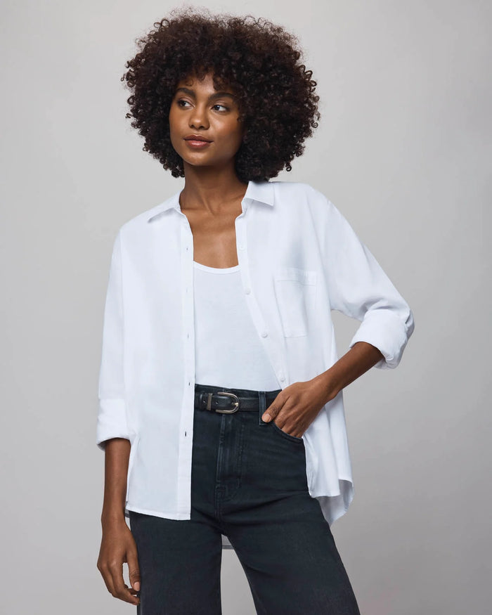 Reese Button Down Shirt - White