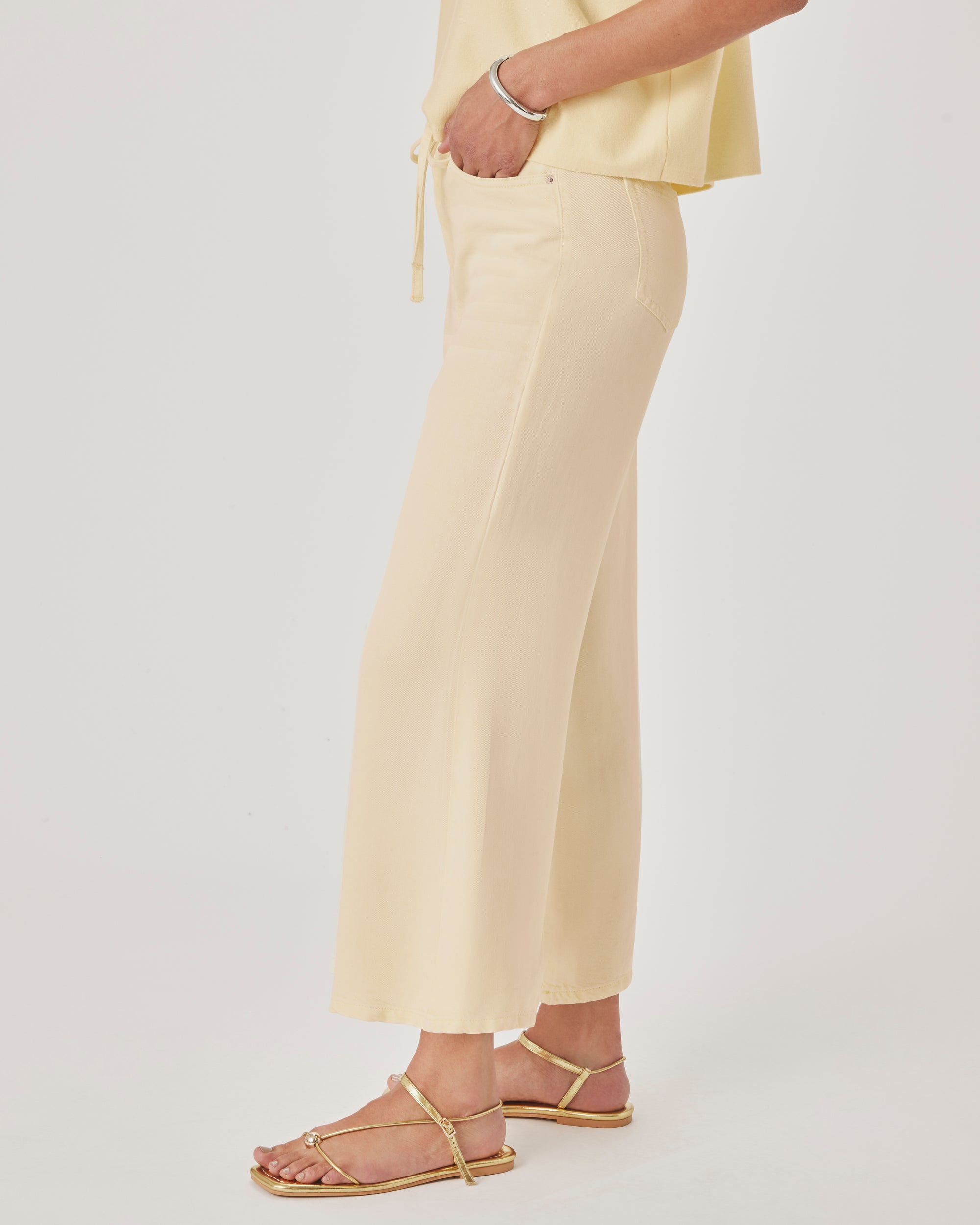 Lounge Denim Crop Pant - Honeysuckle