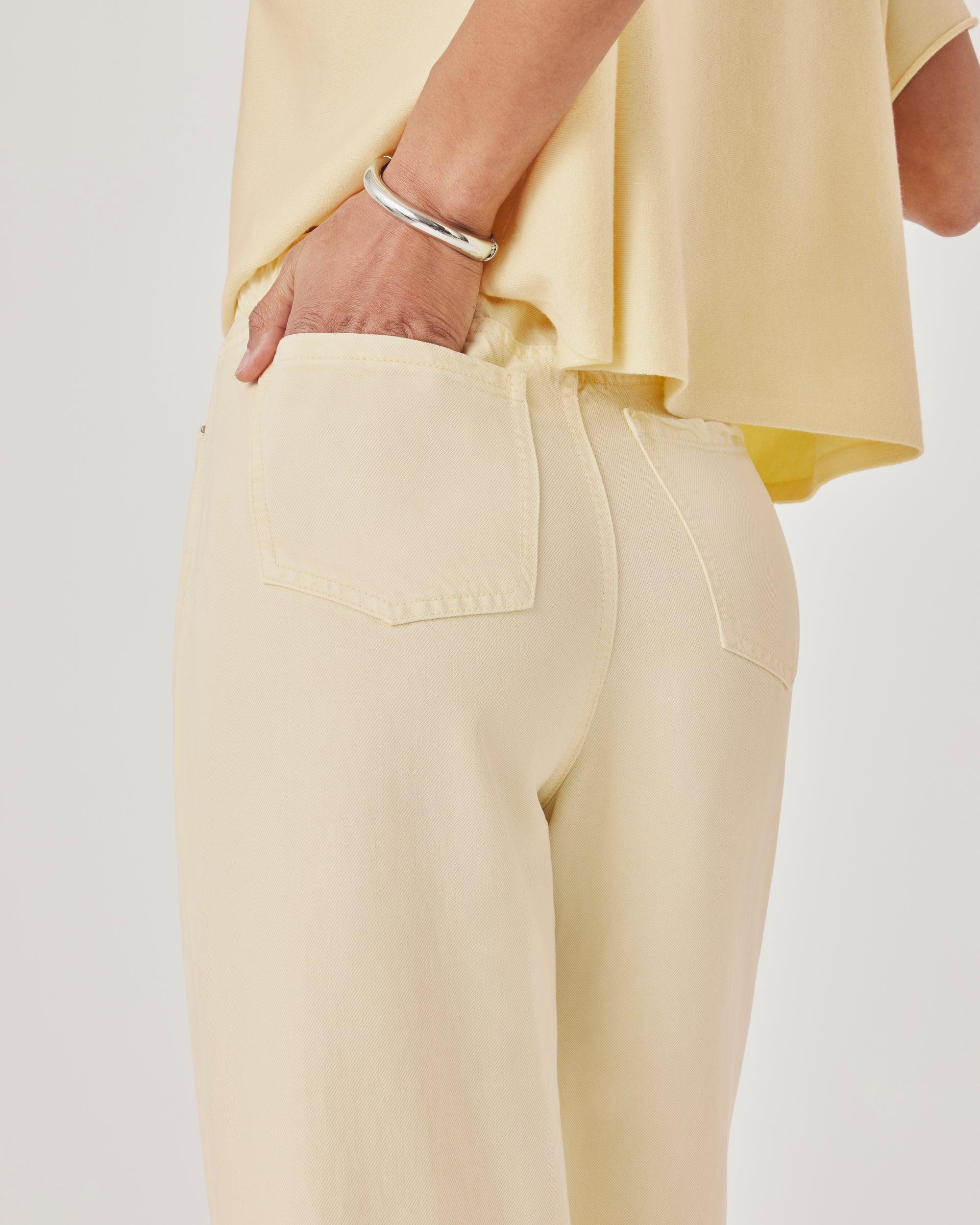 Lounge Denim Crop Pant - Honeysuckle