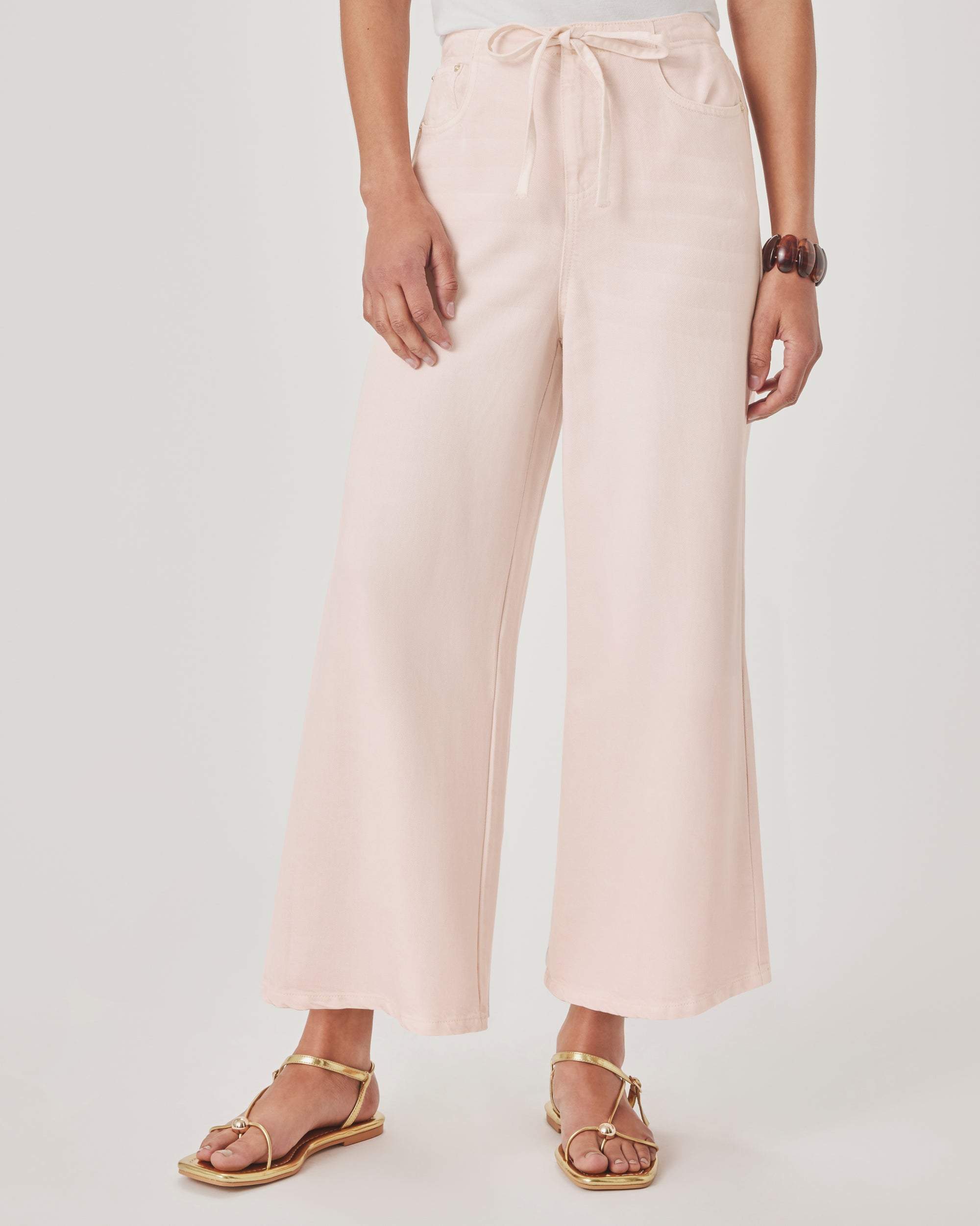 Lounge Denim Crop Pant - Rose Petal