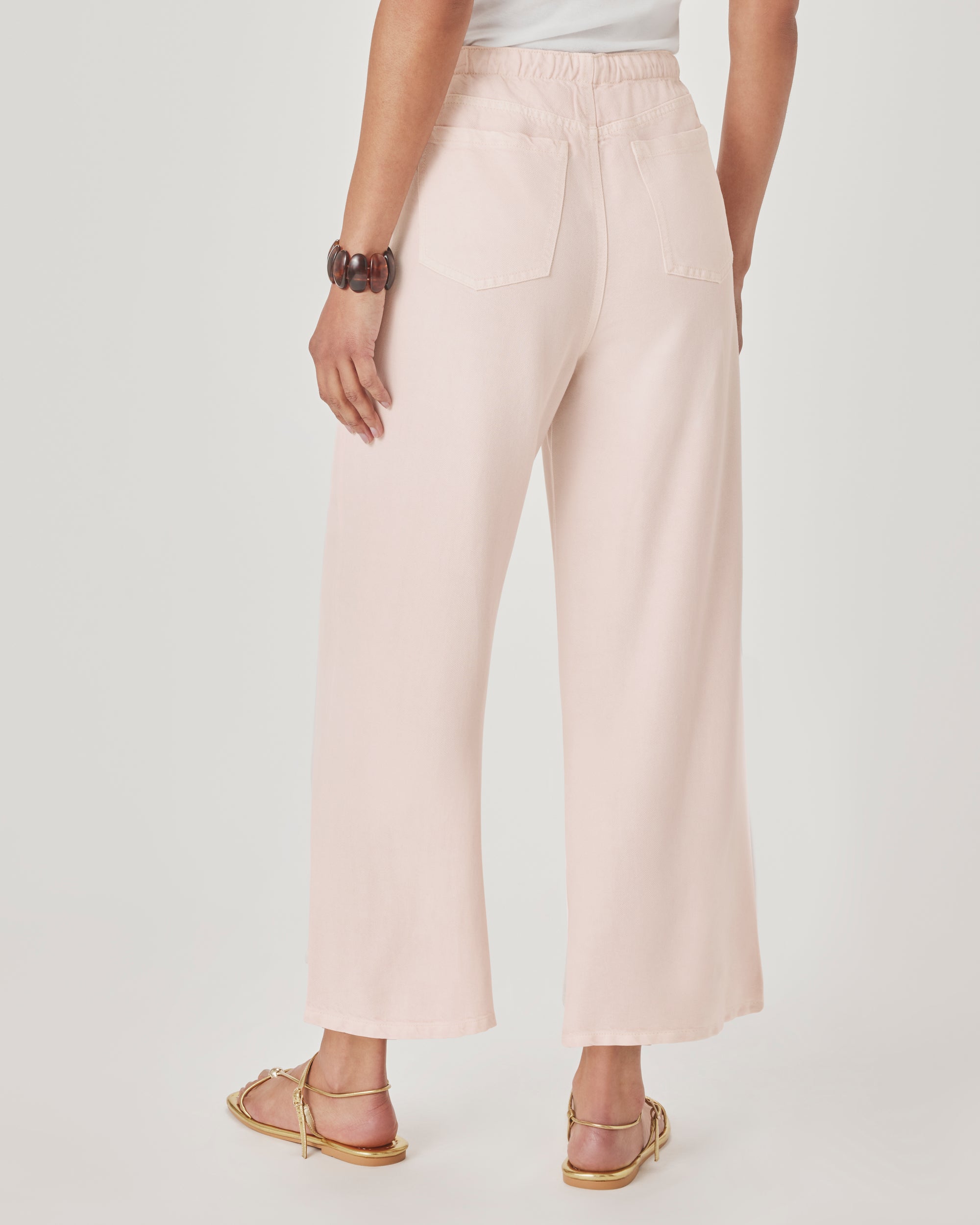 Lounge Denim Crop Pant - Rose Petal