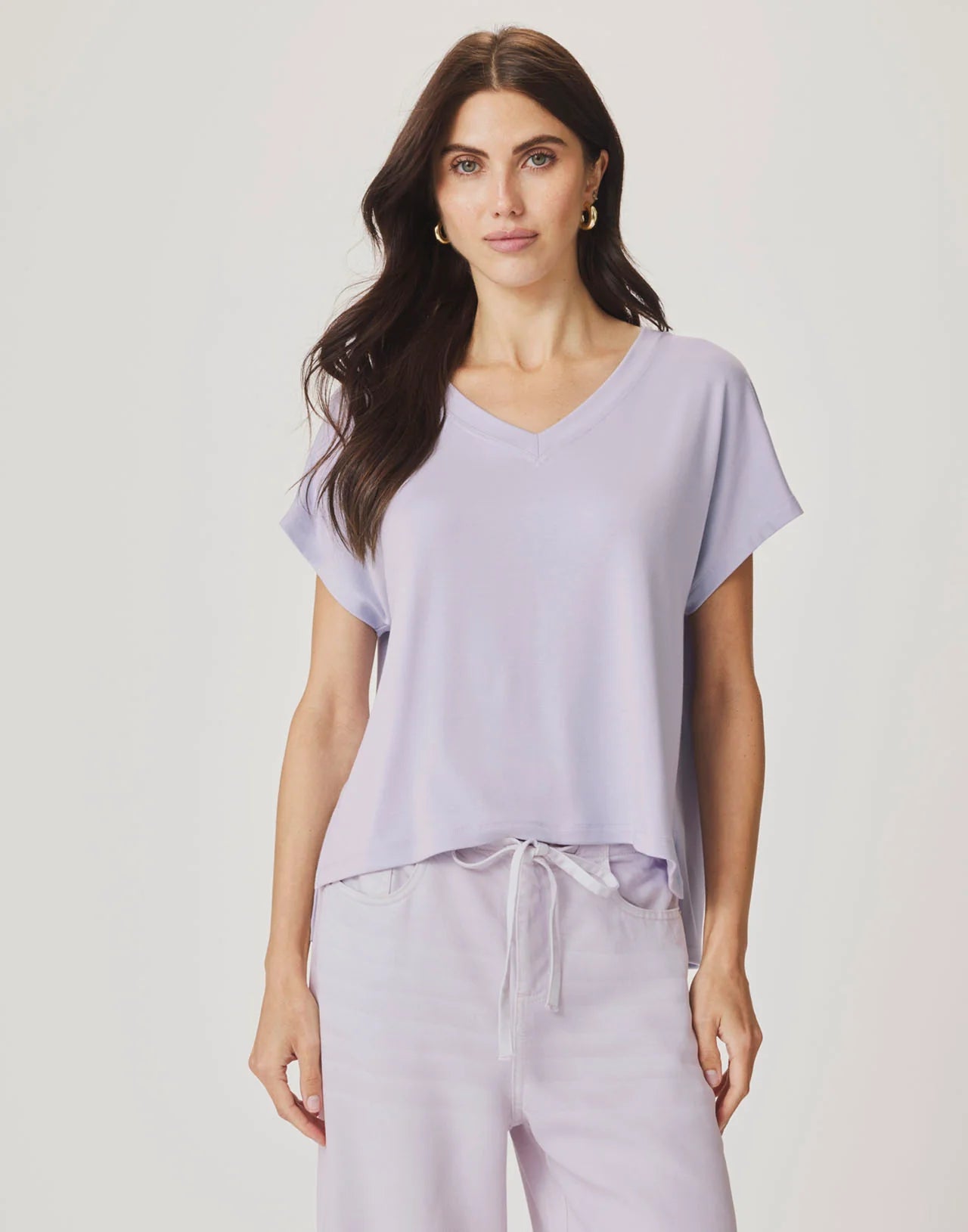 Amaya V Neck Top - Lavender