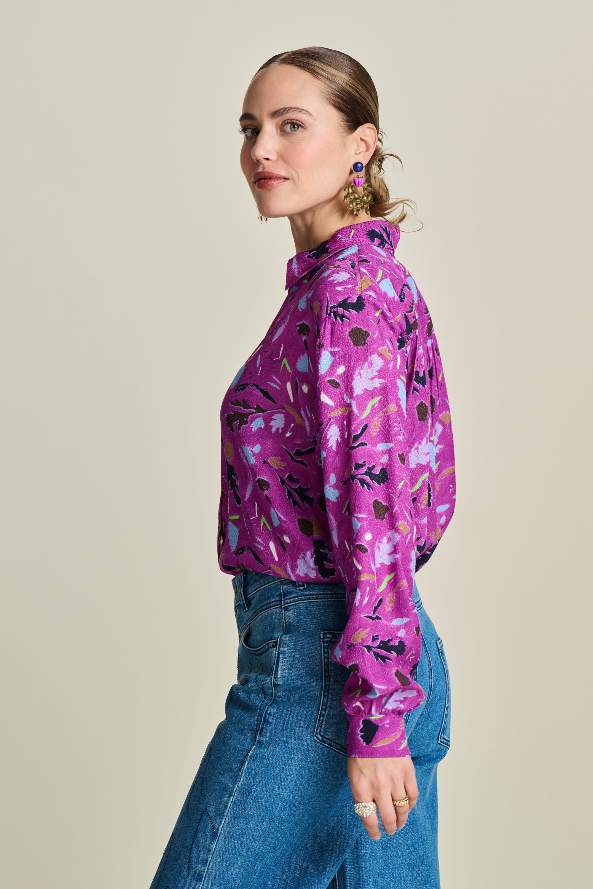 Pink Blouse - Milly Featherfest Cactus Pink