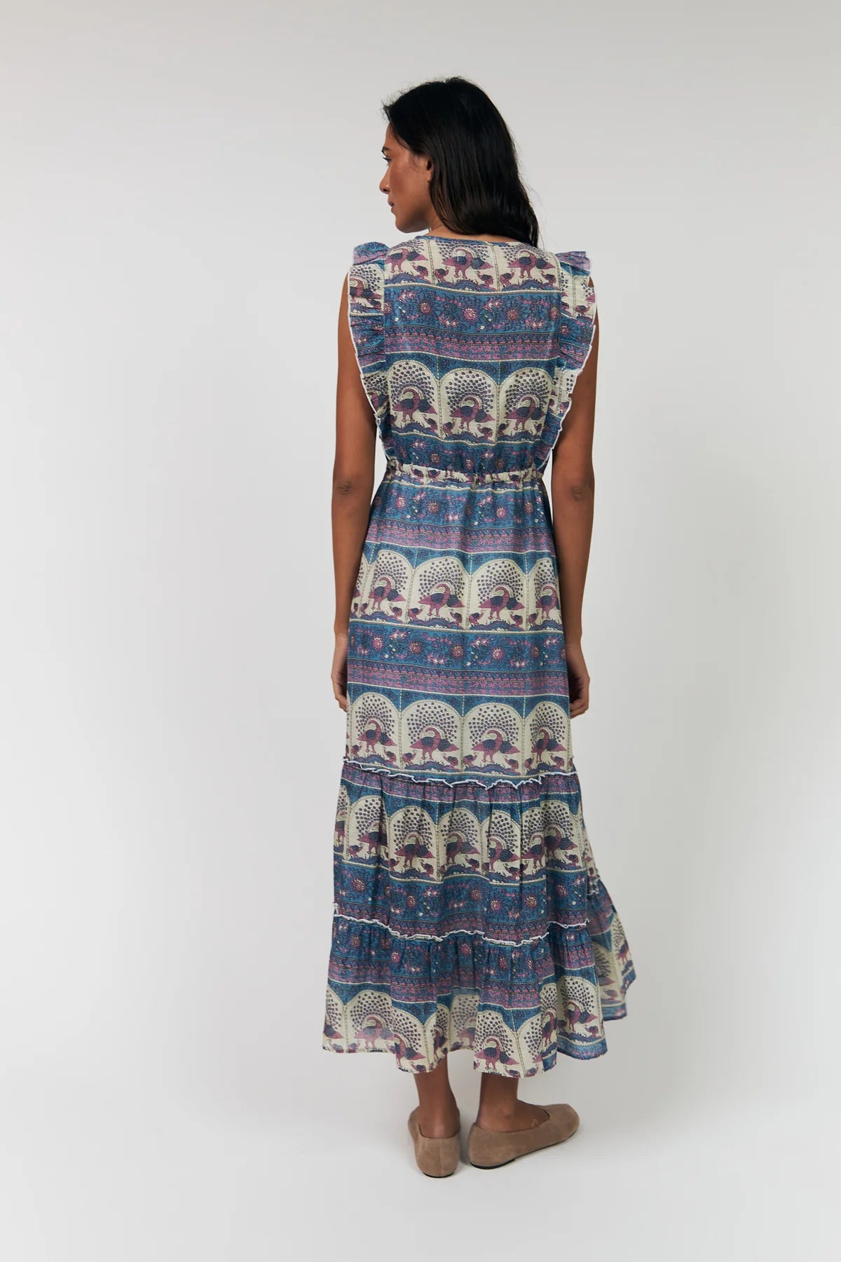 Samo Midi Dress - Blue Print