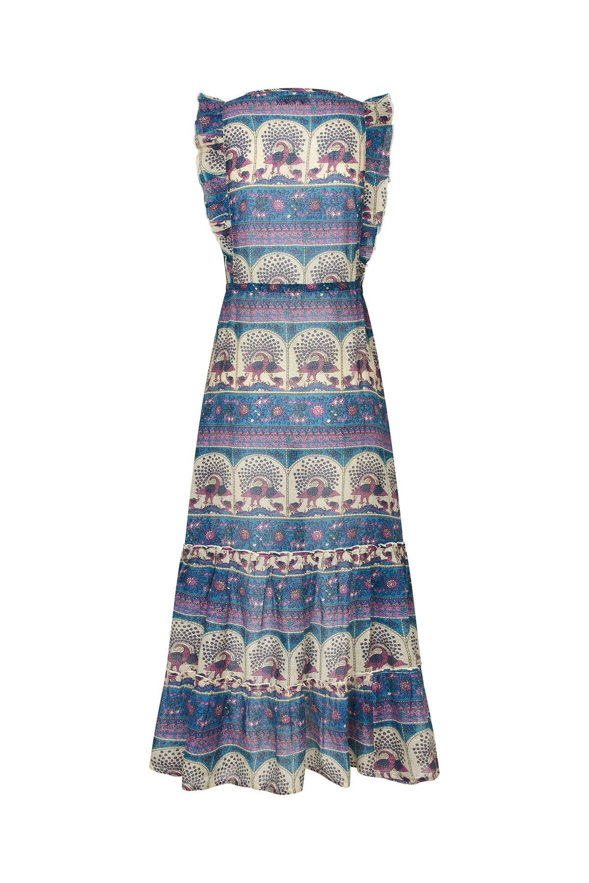 Samo Midi Dress - Blue Print