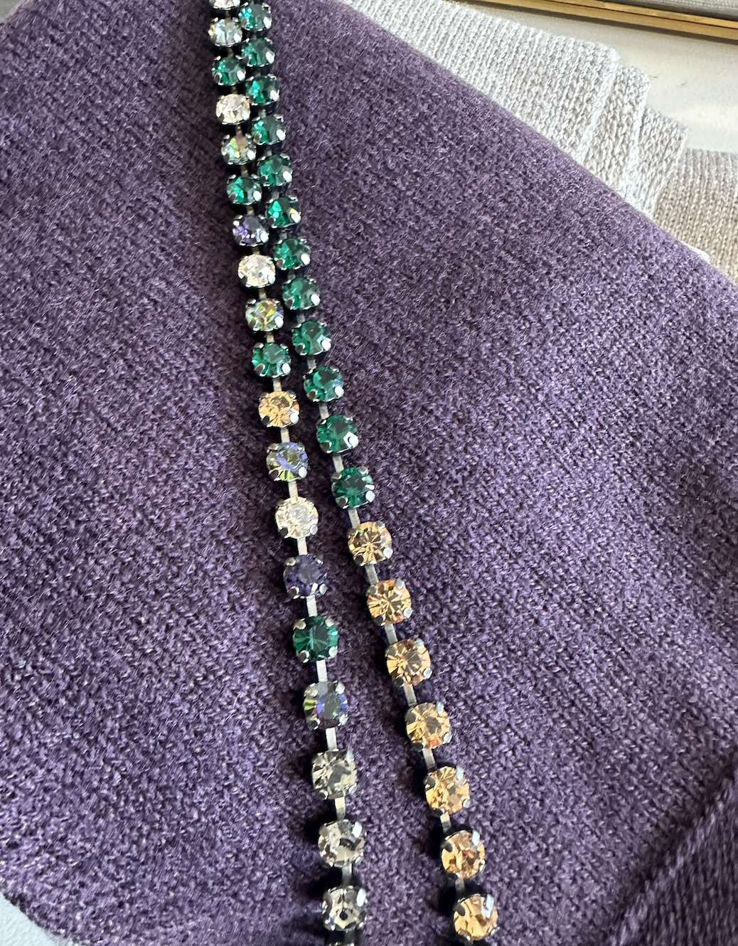 Aurora Rocks Mini Double Necklace - Emerald | Black Matte