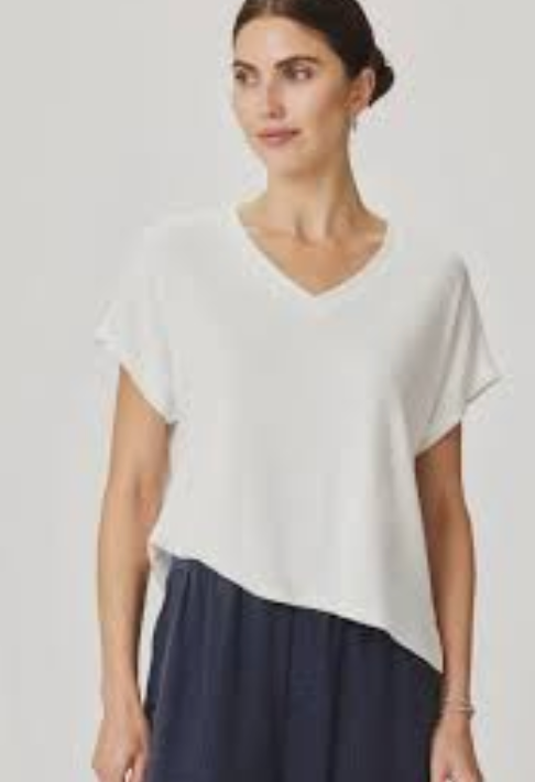 Amaya V Neck Top - White