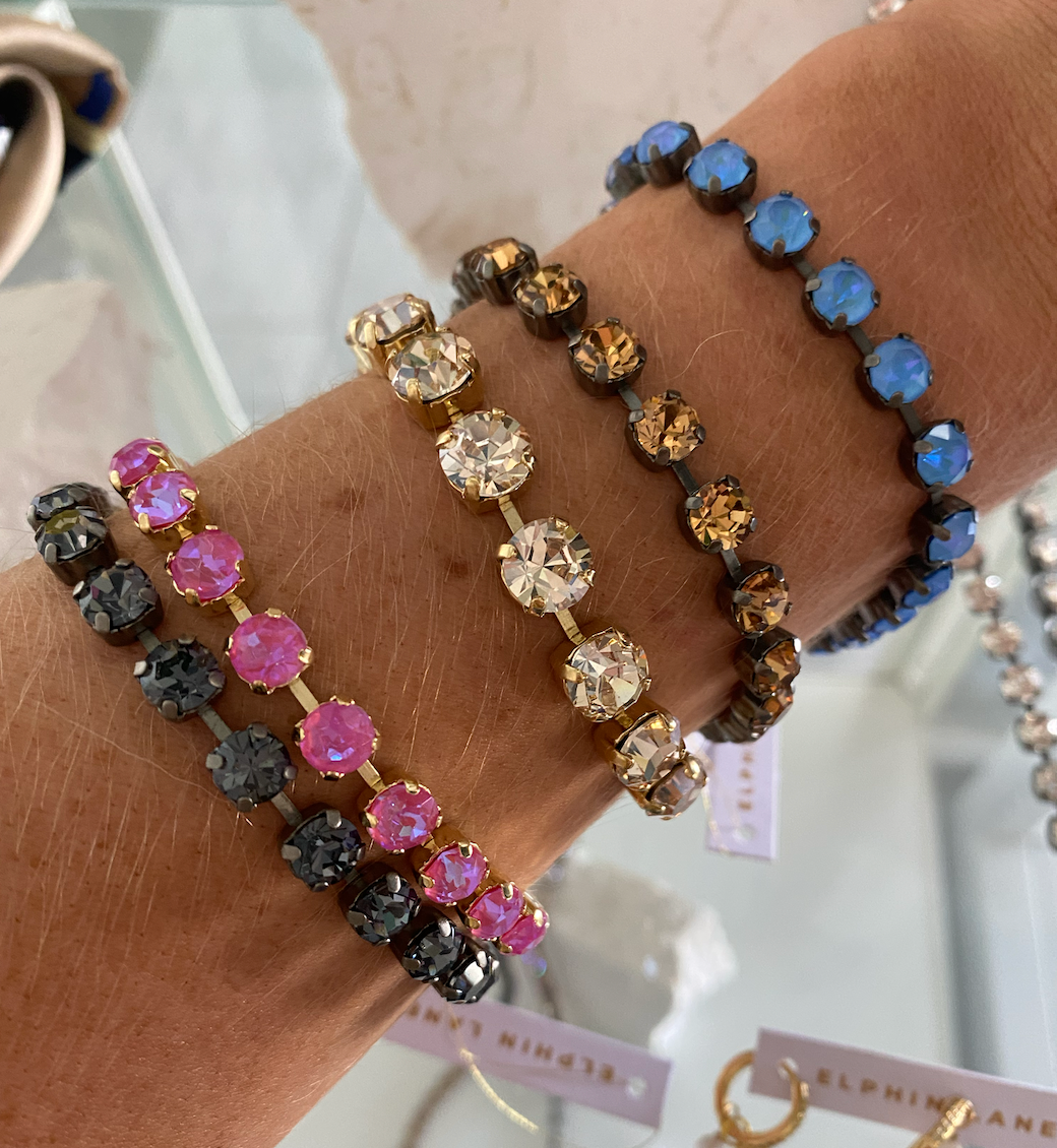 Aurora Mini Rocks Bracelet -Topaz/ Black Matte