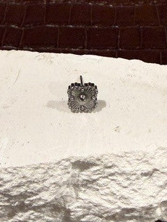 Silver Flower Studs