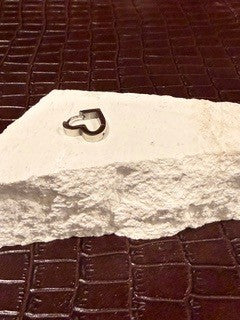 Silver Love Heart Huggies