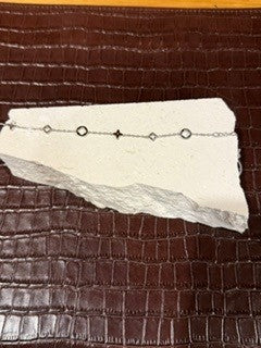 Silver Star and Circle Bracelet