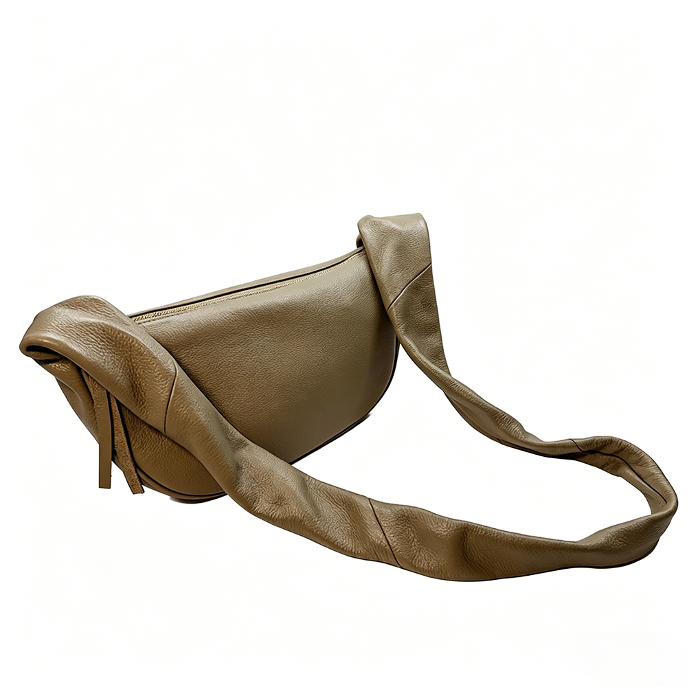 Slouch Cross Body Bag - Stone/Gold