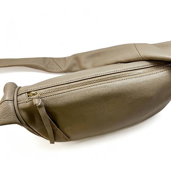 Slouch Cross Body Bag - Stone/Gold