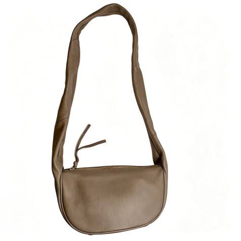 Slouch Cross Body Bag - Stone/Gold