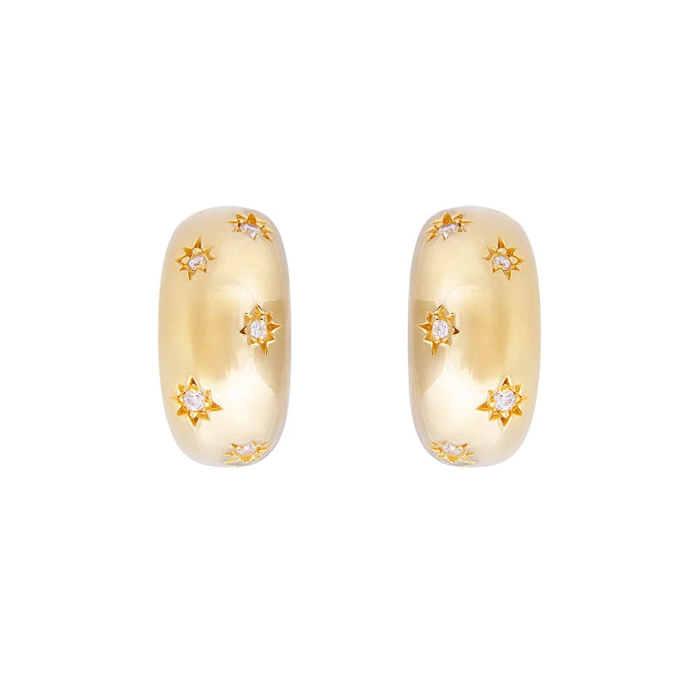 Starburst Flared Hoops