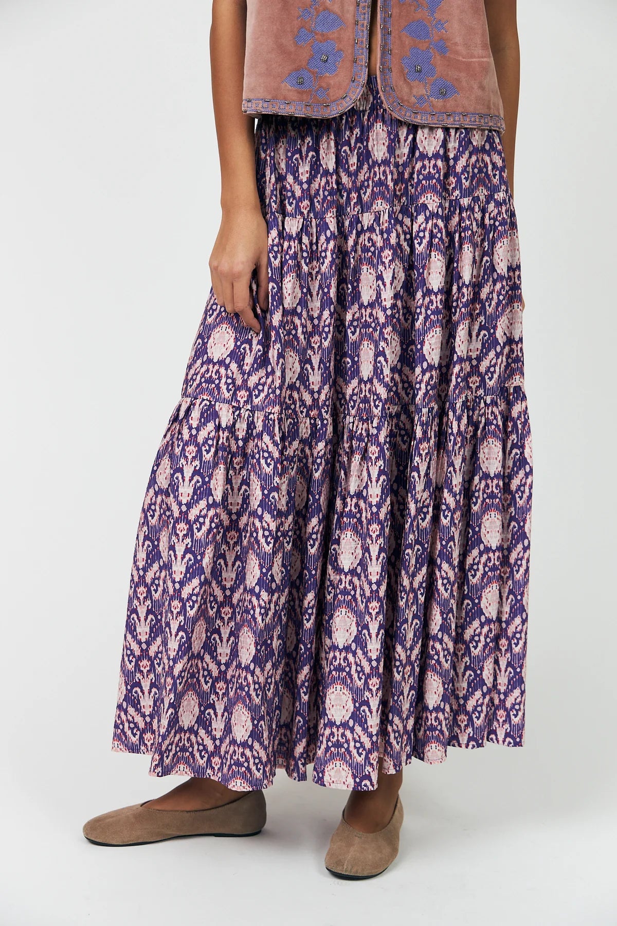 Sunset Maxi Skirt - Graphic Print