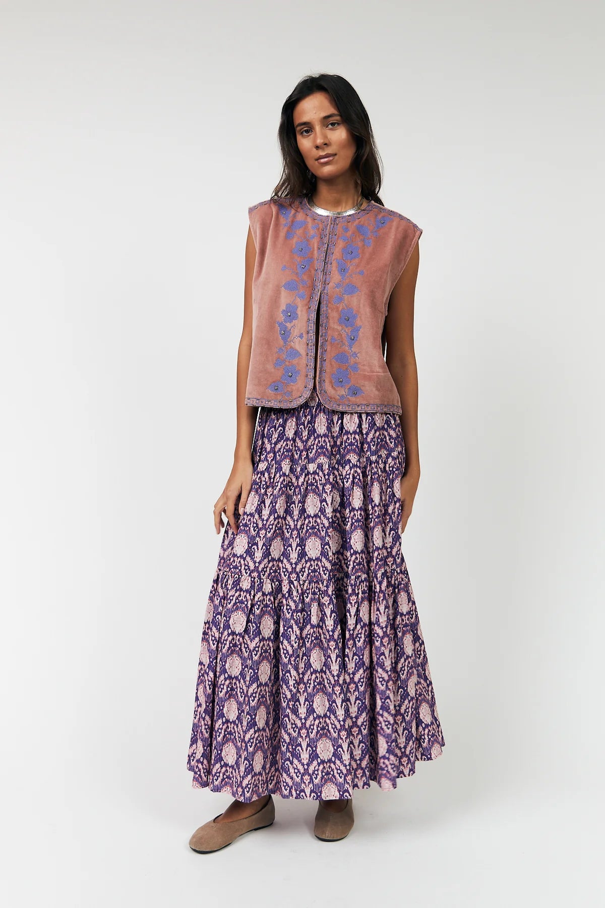 Sunset Maxi Skirt - Graphic Print