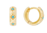 Turquoise Starburst Huggies