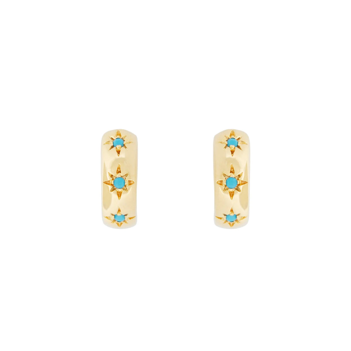 Turquoise Starburst Huggies