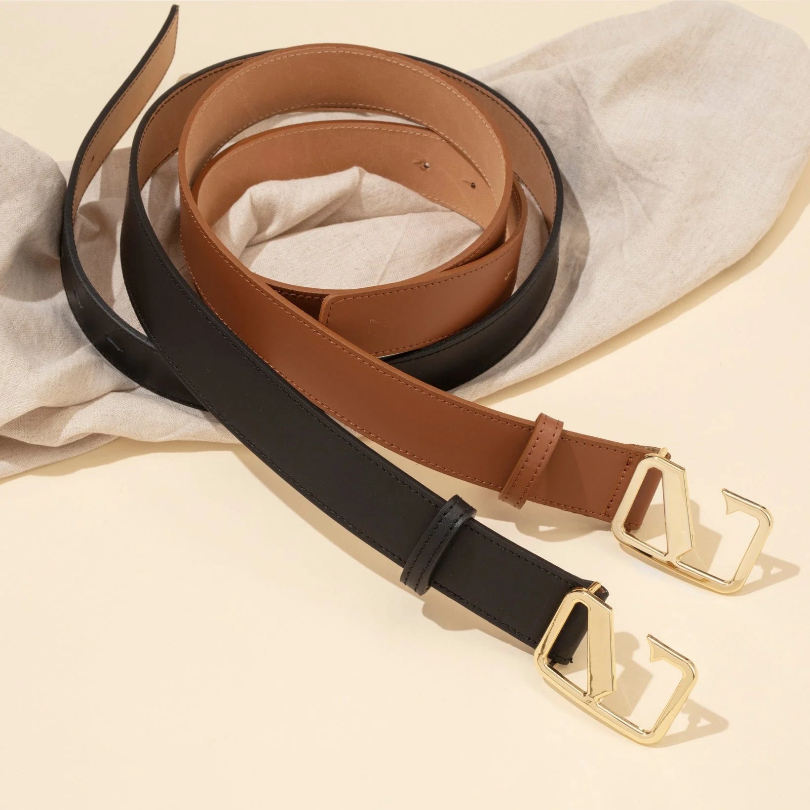 Victoria Tan Smooth Leather Belt