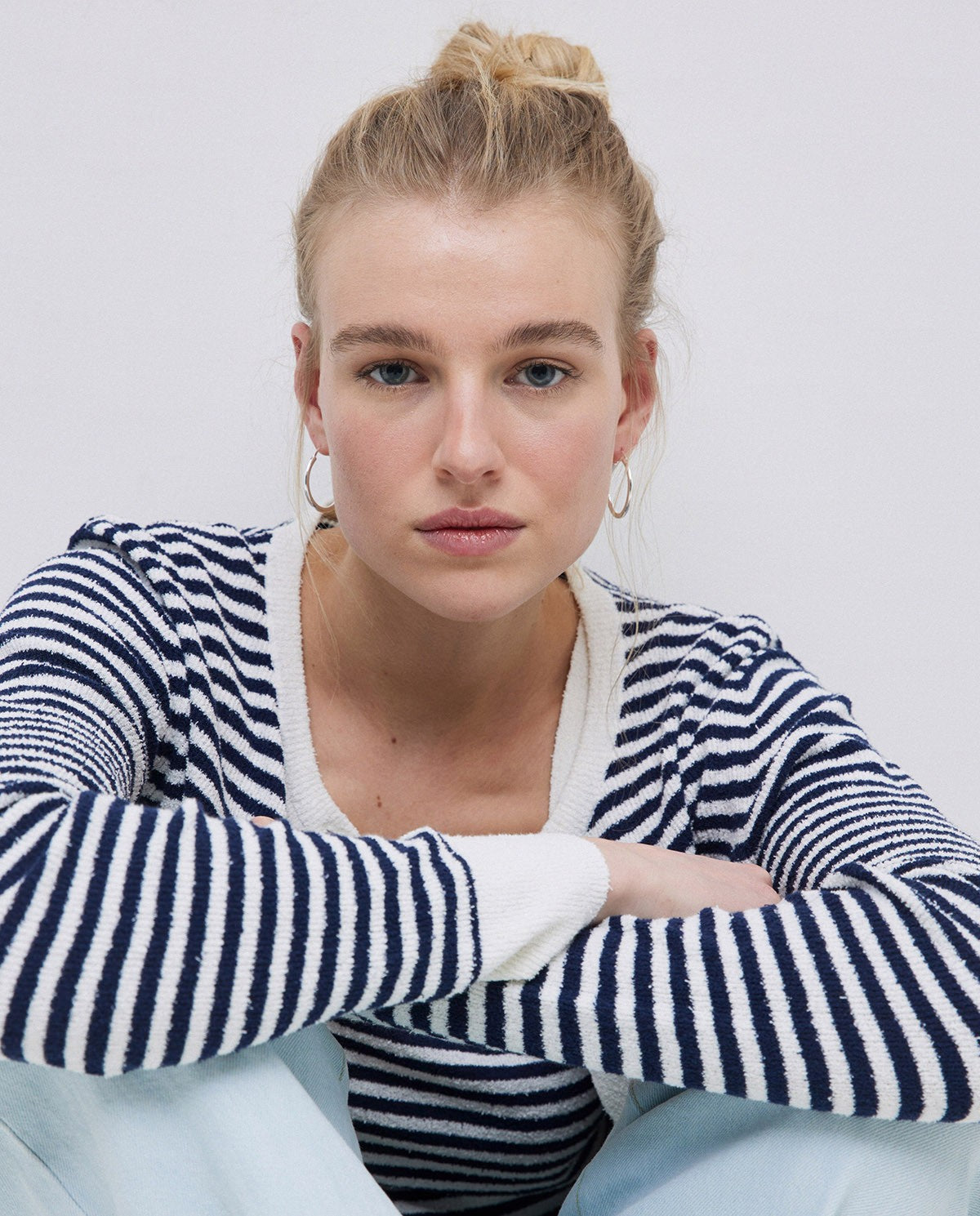 Dark Blue Striped Cardigan 42535