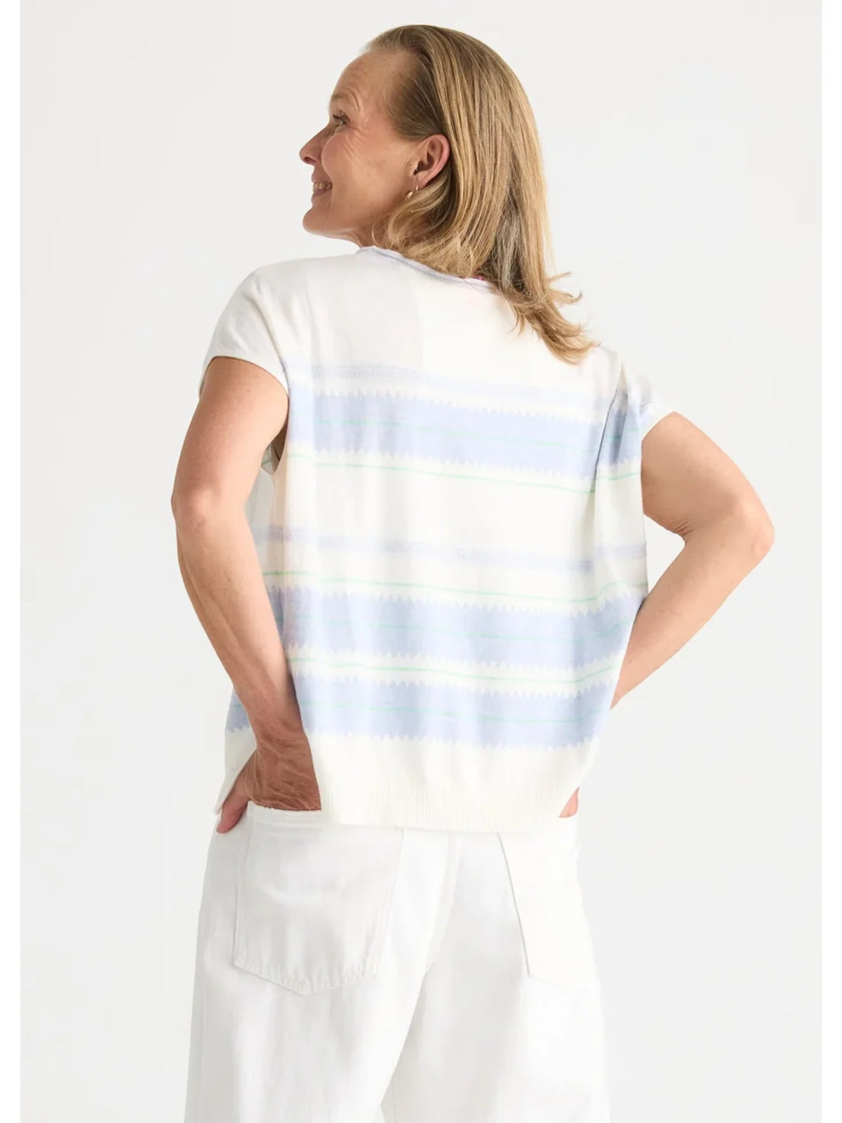Zig Detail Top - White