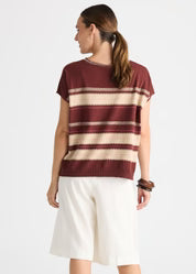 Zig Detail Top - Sangria
