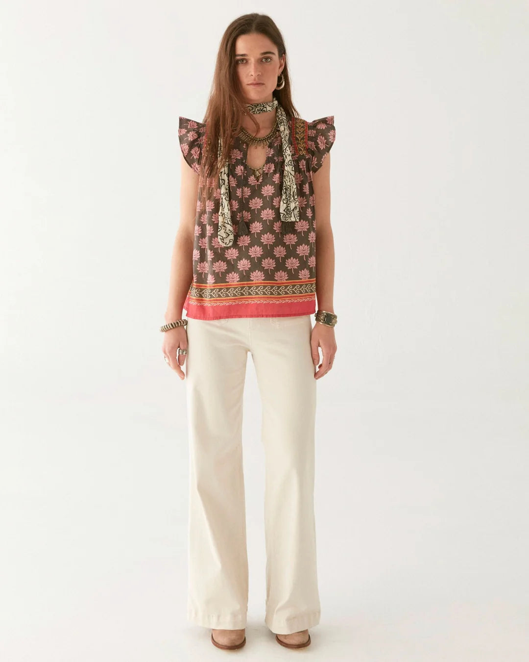 Charlize Blouse - Lotus Mondrian