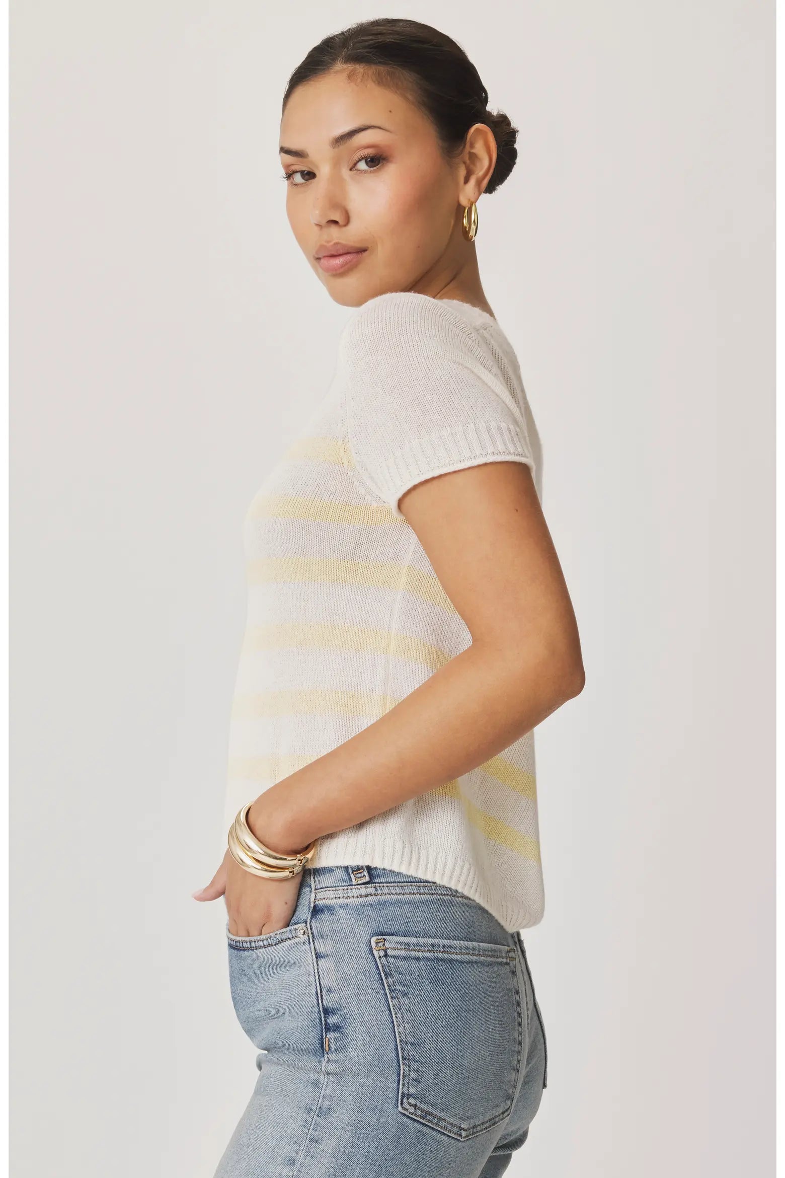 Emerson Striped Sweater - Honeysuckle