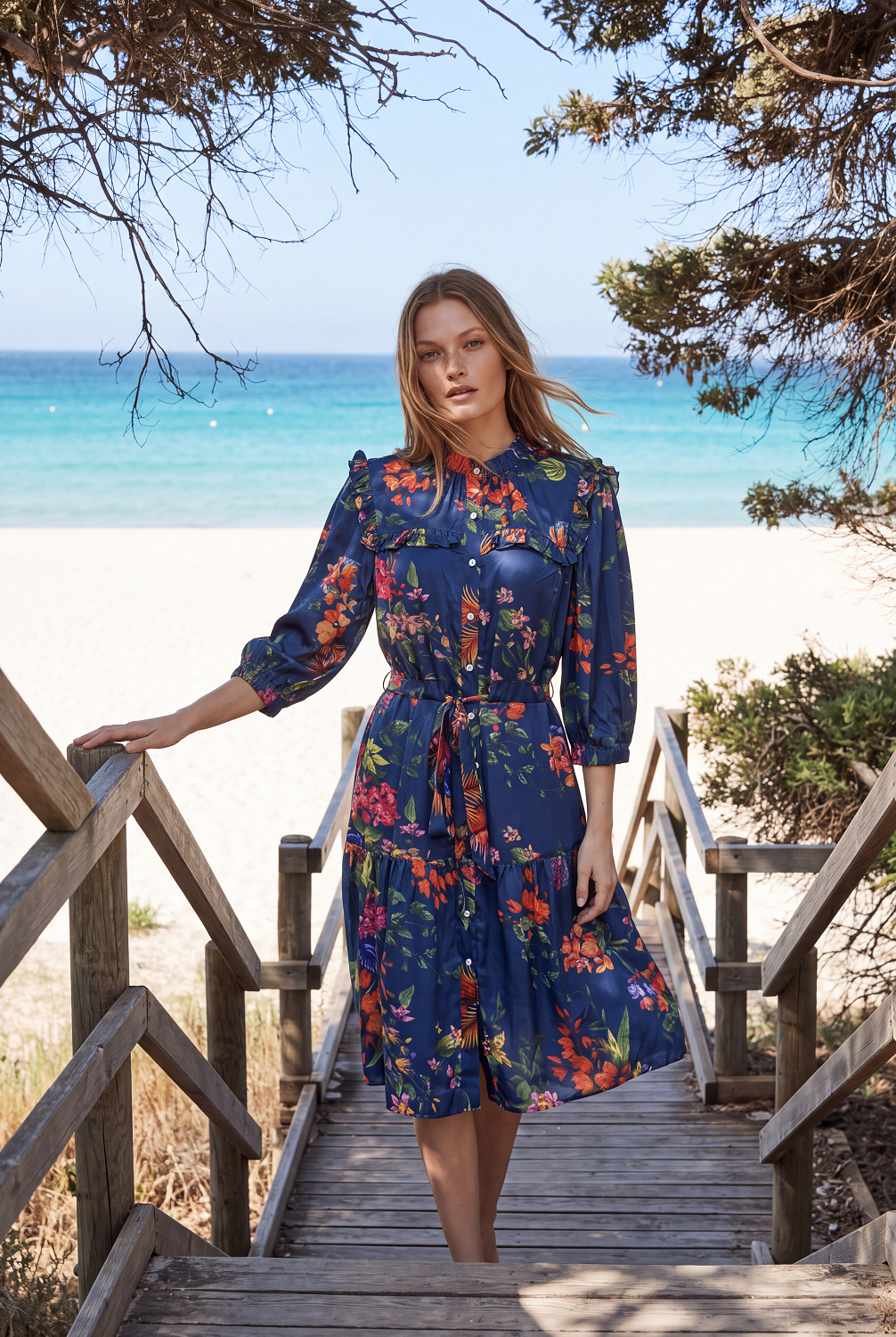 Kara Dress - Blue