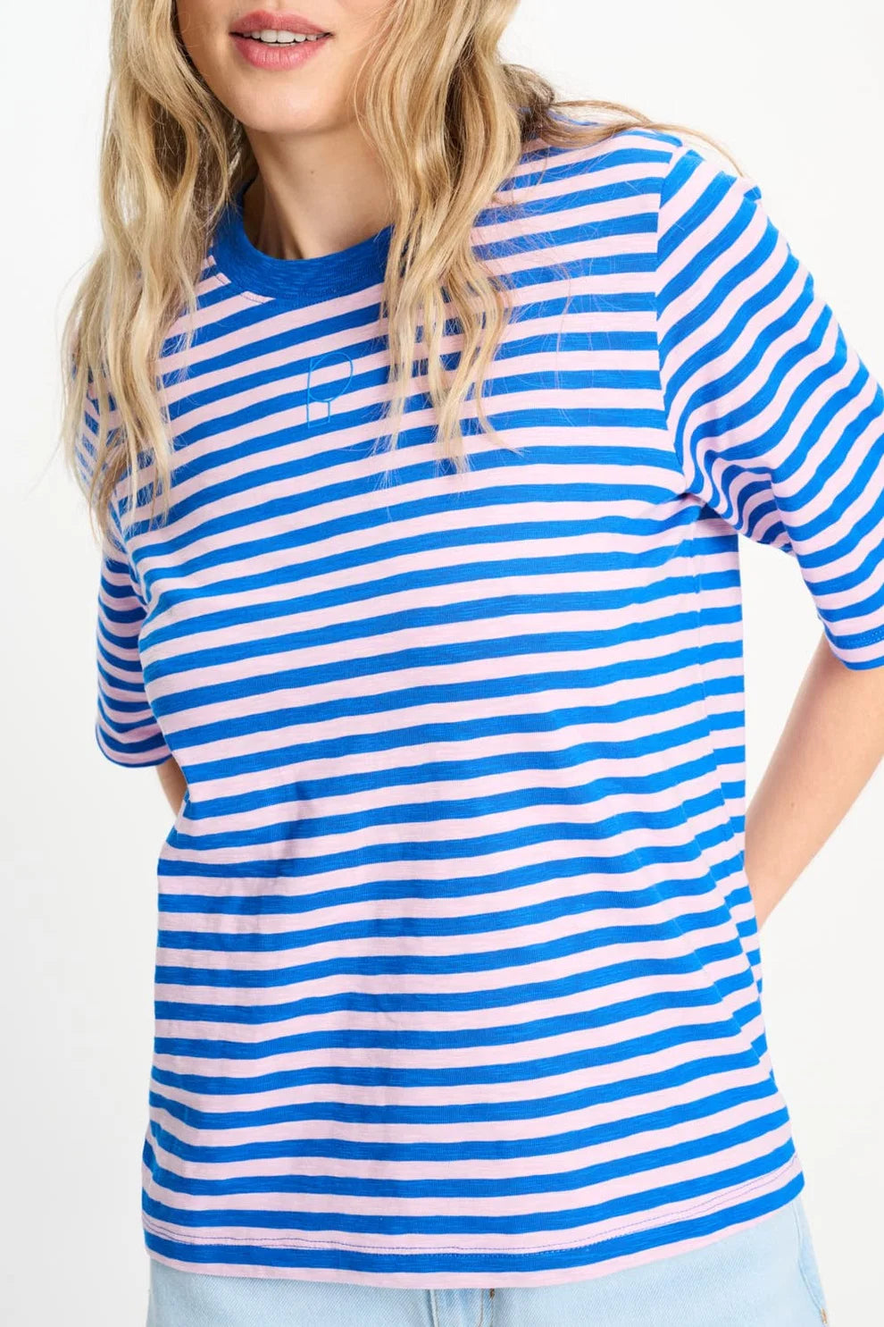 Blue &amp; Pink Striped Tee