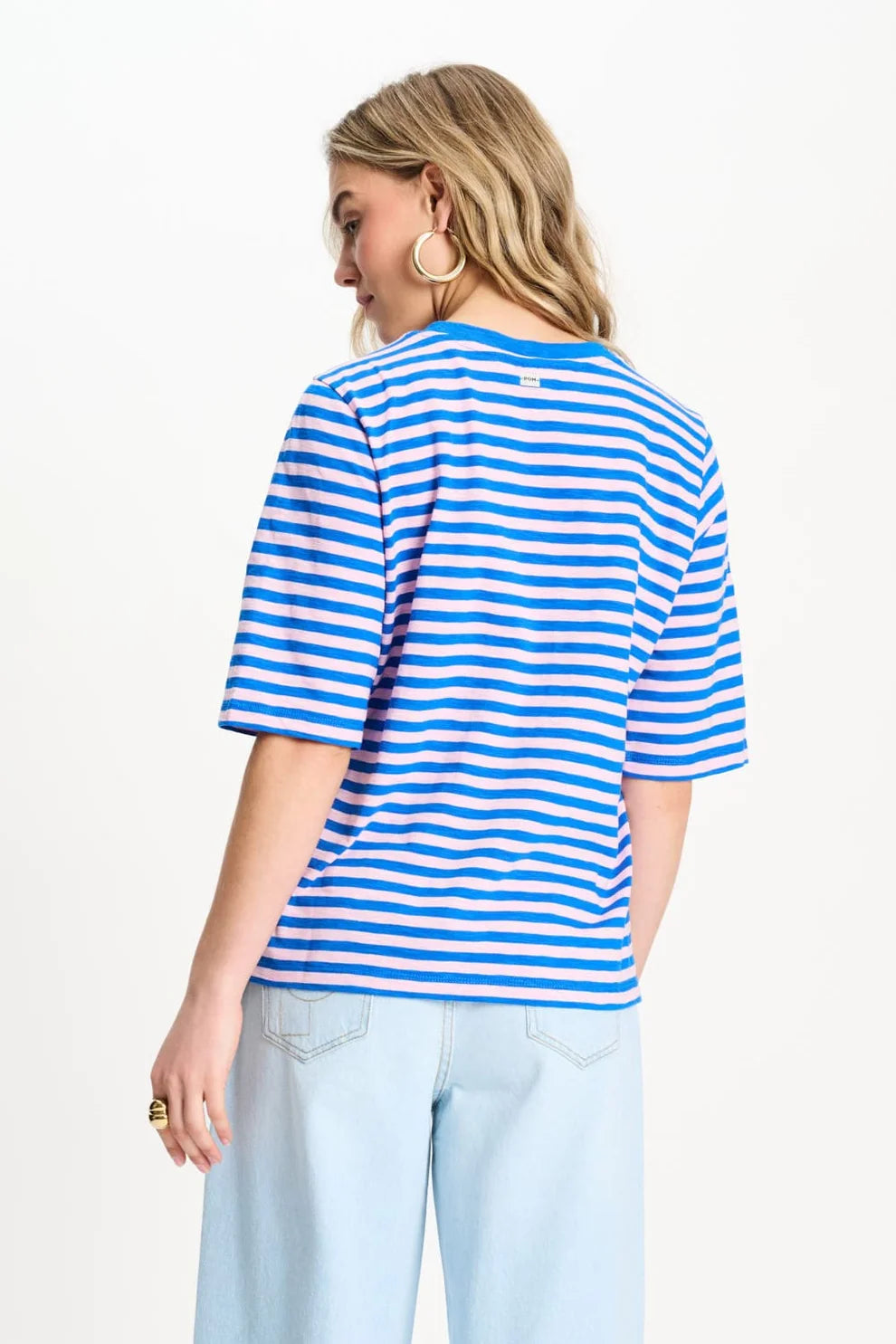 Blue &amp; Pink Striped Tee
