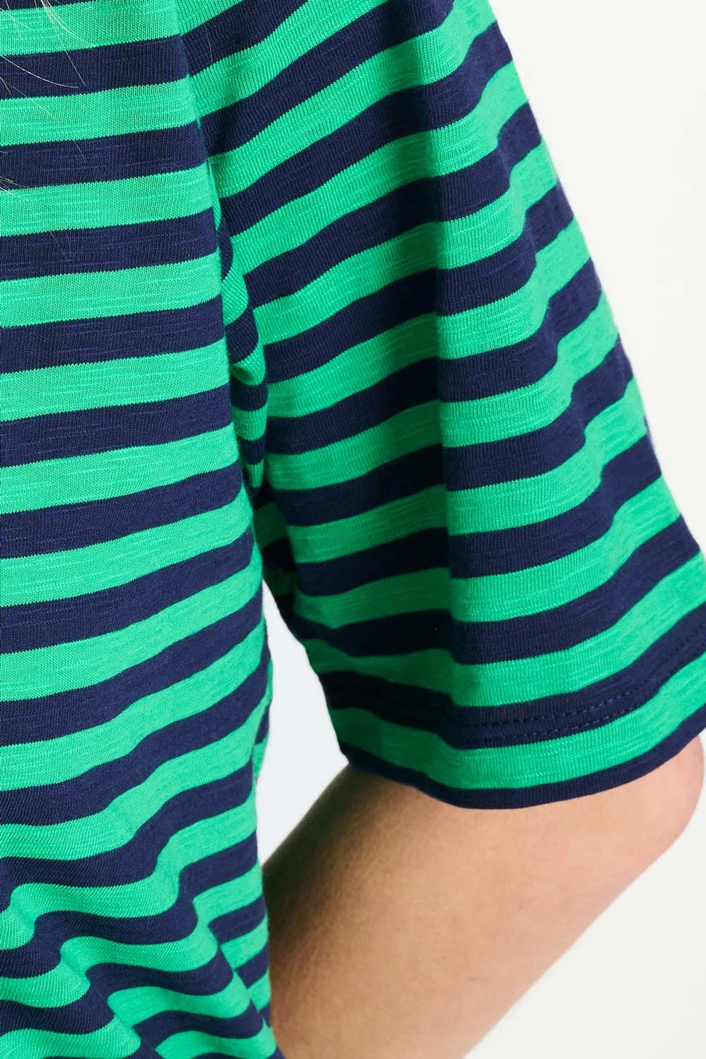 Green &amp; Blue Striped Tee