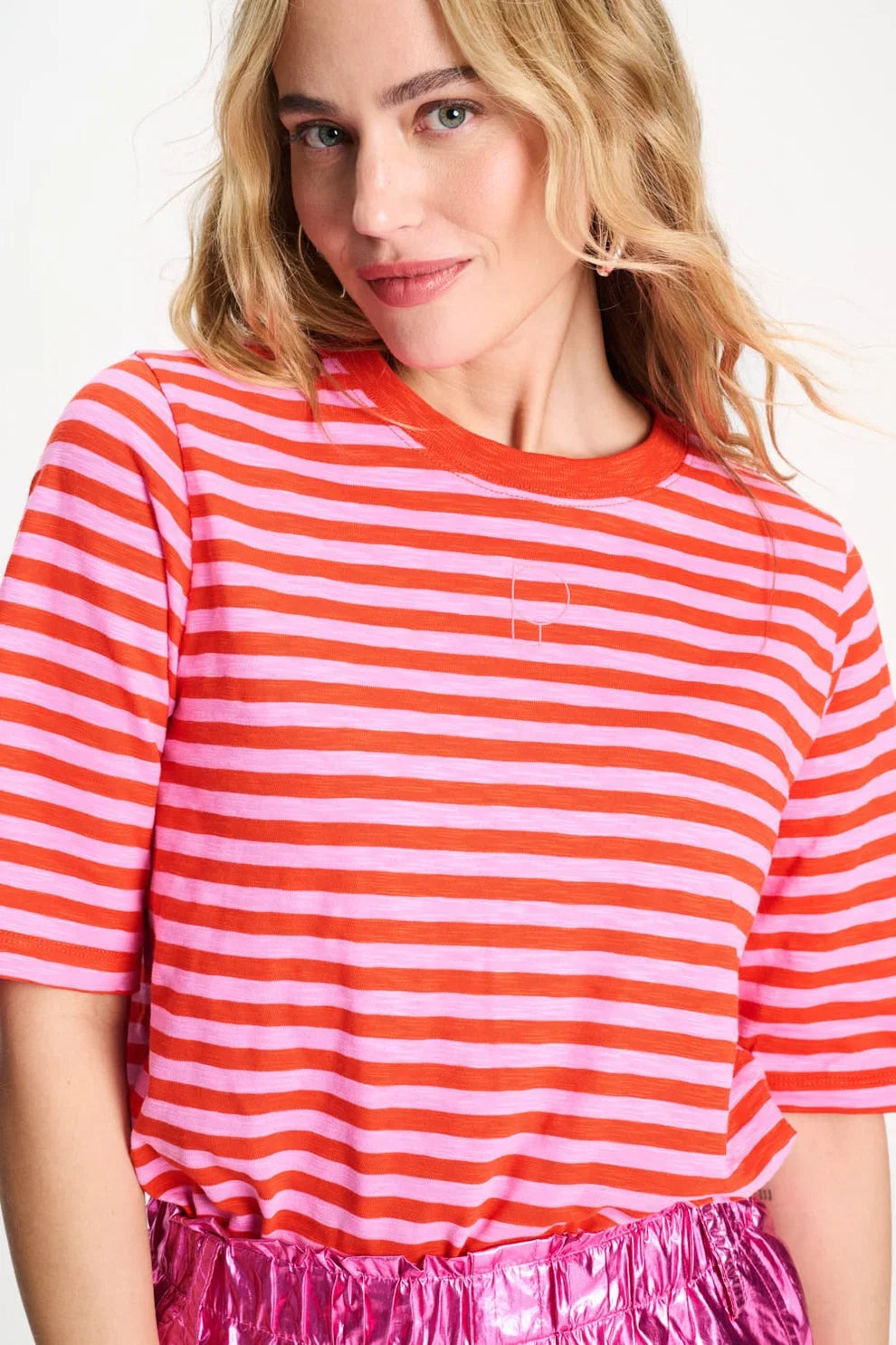 Orange &amp; Pink Striped Tee