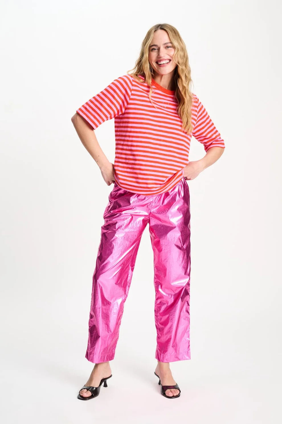 Orange &amp; Pink Striped Tee